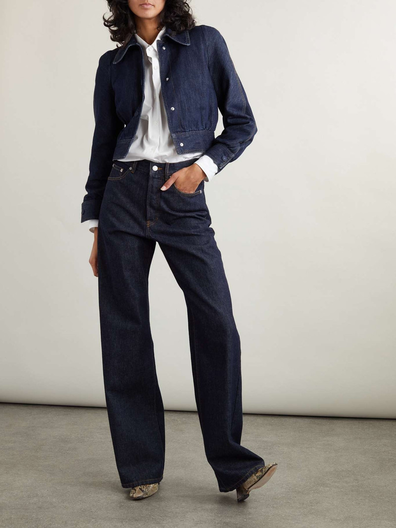 Dries Van Noten Cropped denim jacket Indigo outlook
