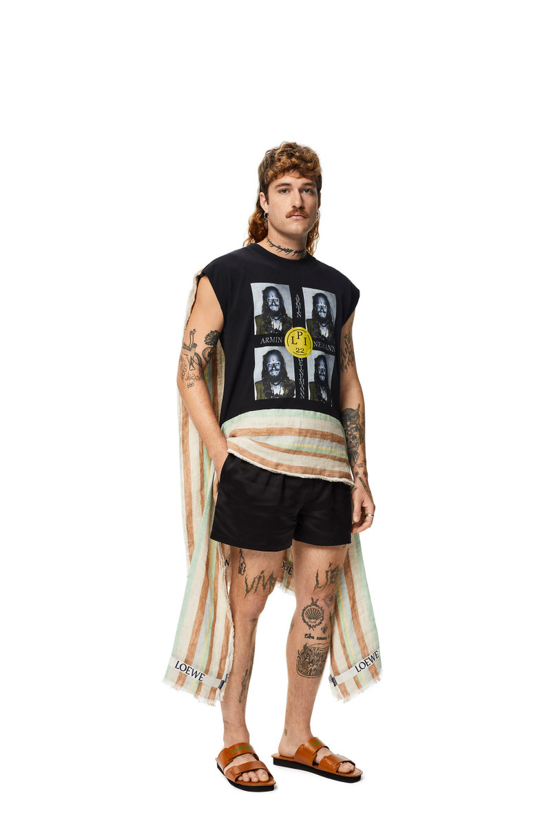 Loewe Scarf sleeveless T-shirt in cotton and linen outlook