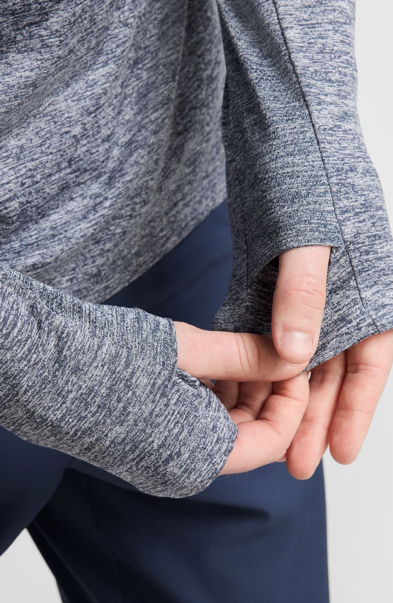 Nike Dri-FIT Stride Half Zip Running Top in Thunder Blue/Heather at Nordstrom - 3