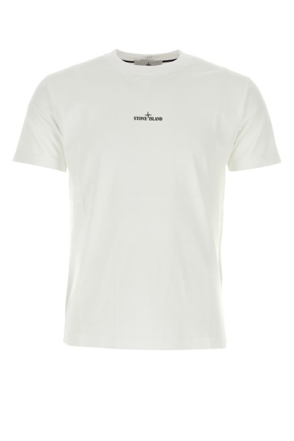Stone Island Man White Cotton T-Shirt - 1