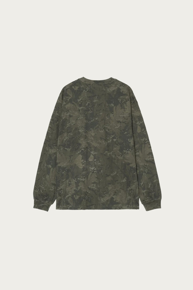 Carhartt L/S Camo Combi T-Shirt - Green/Olive Garment Dyed outlook