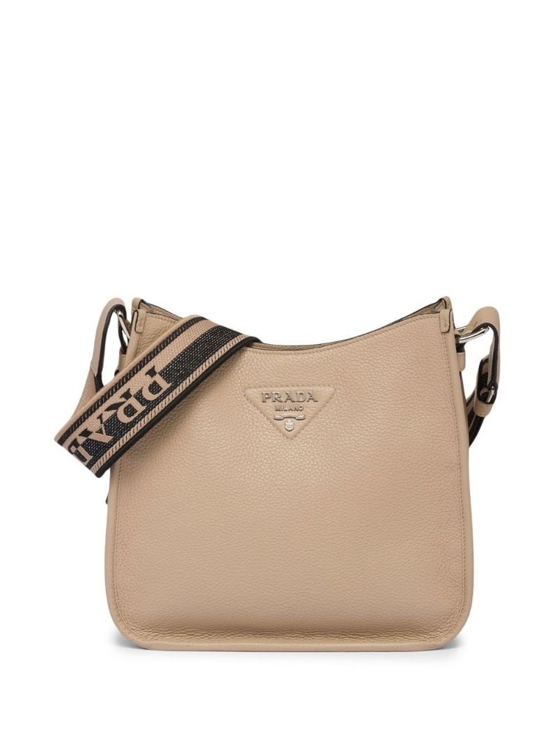 triangle-logo hobo shoulder bag - 1