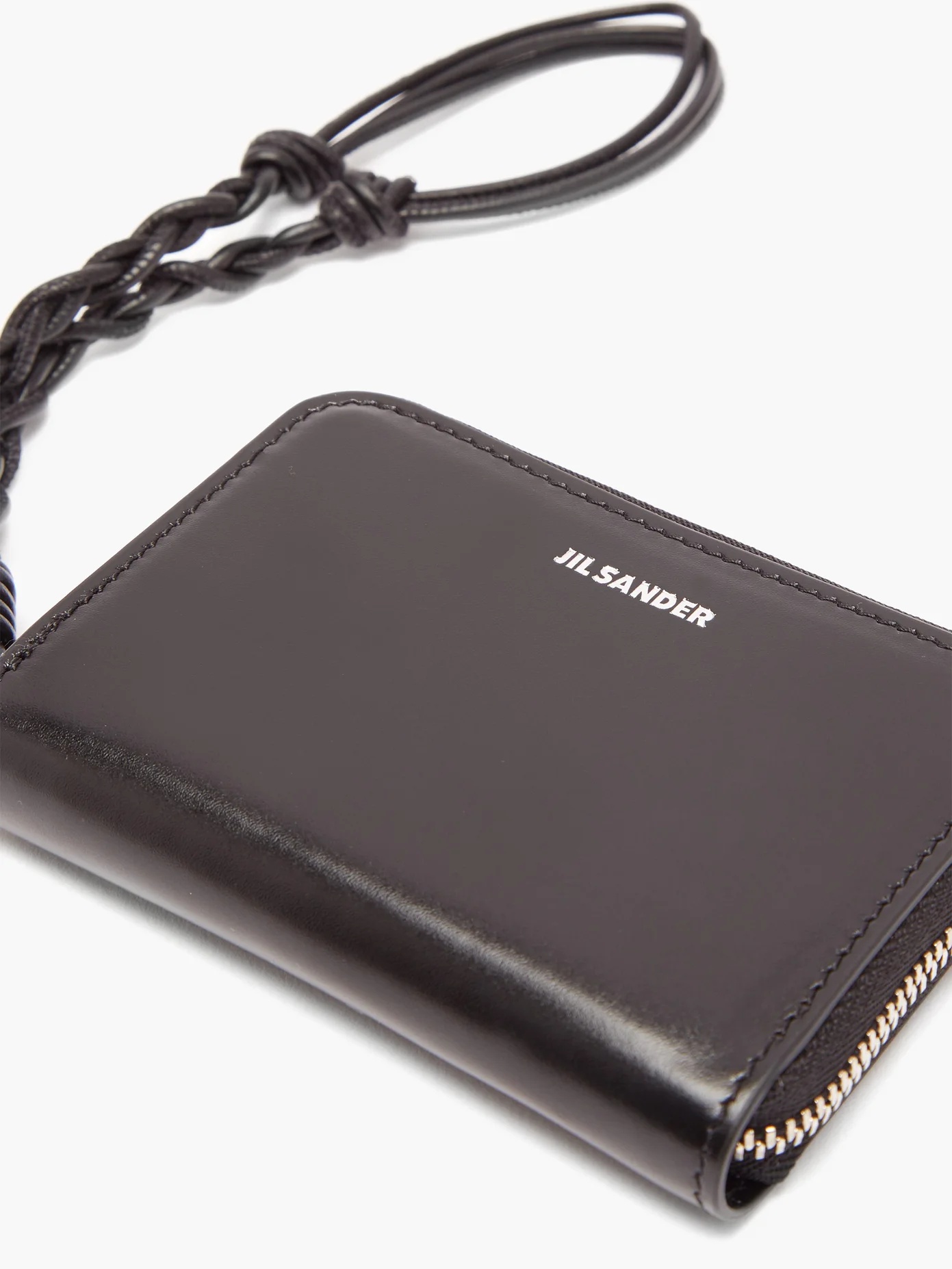 Braided-strap leather wallet - 2