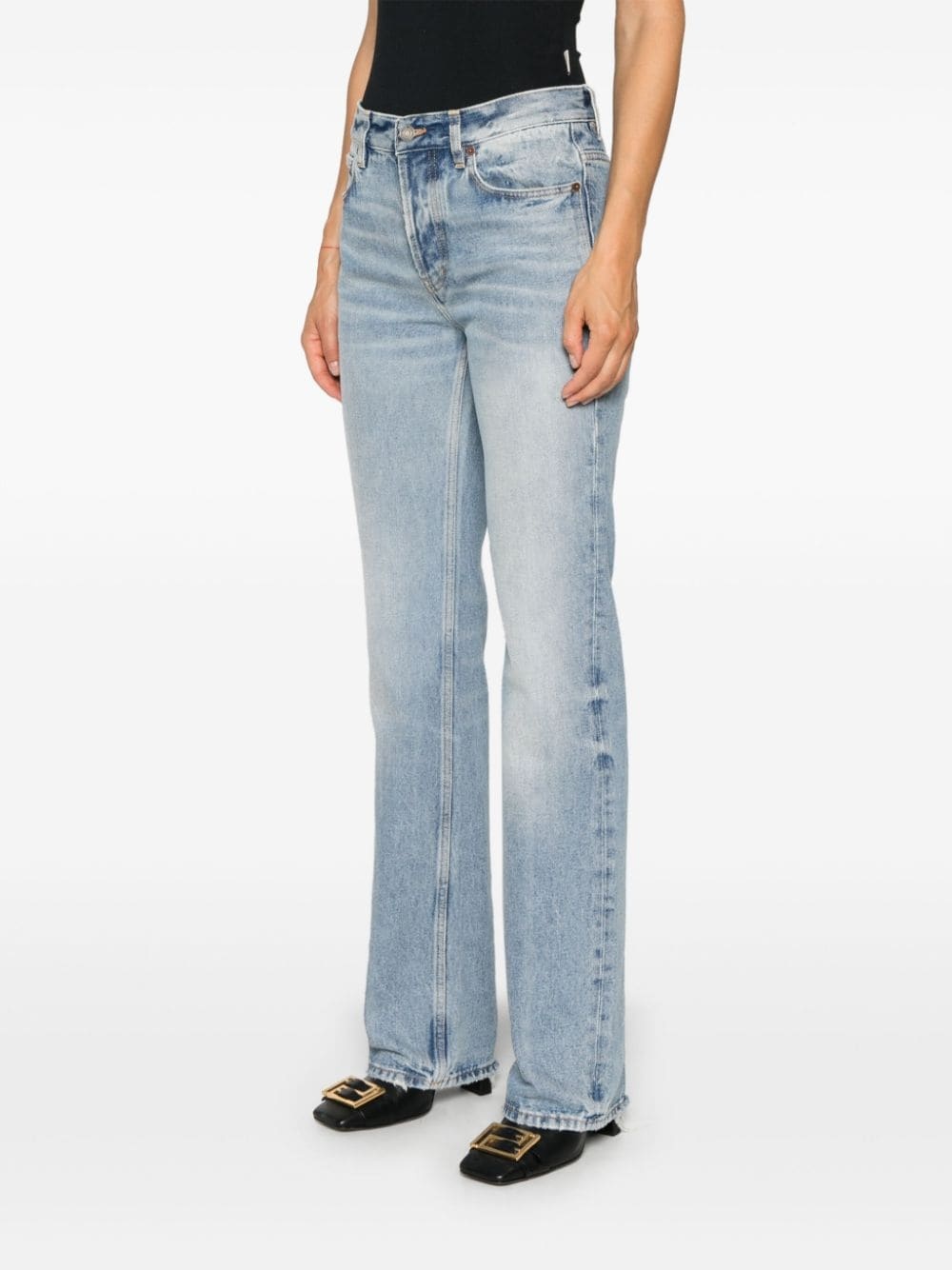 low-rise straight-leg jeans - 3