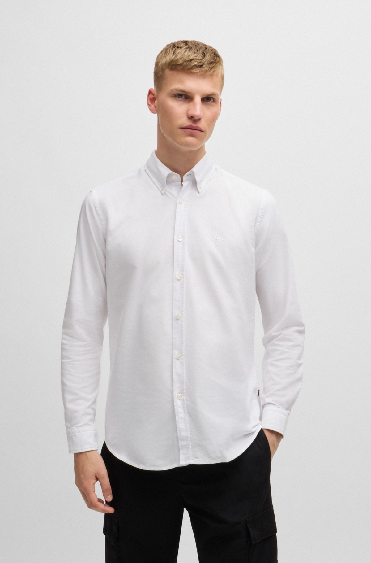 BUTTON-DOWN REGULAR-FIT SHIRT IN OXFORD COTTON - 2