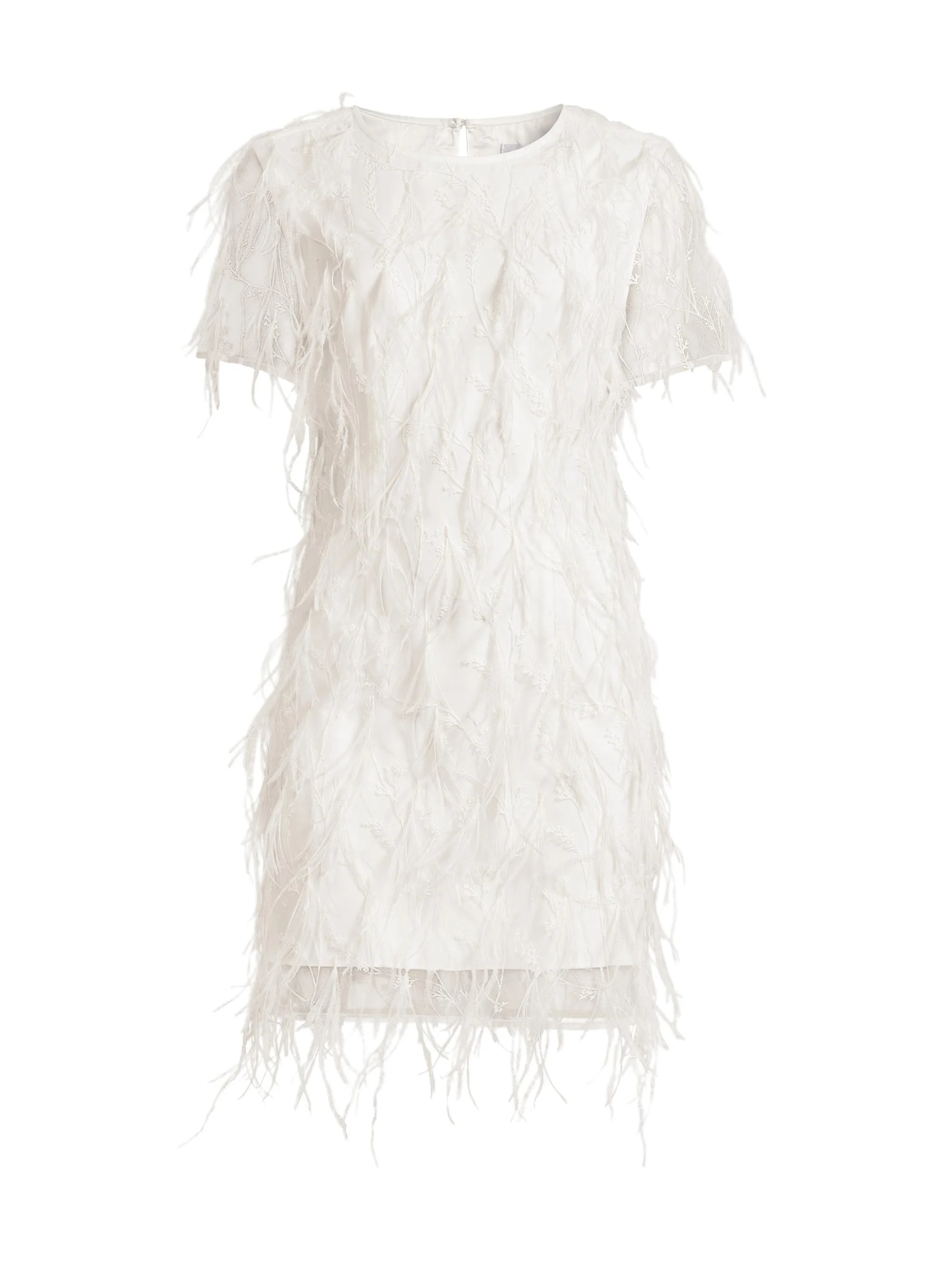 Women's Rana Feather Shift Dress - White - 1