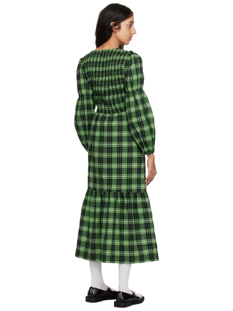 Green Check Midi Dress 3