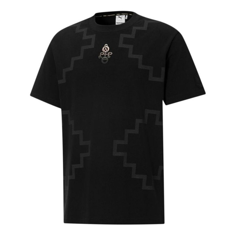PUMA x PRONOUNCE Elevated Tee Crossover Geometry Pattern Athleisure Casual Sports Short Sleeve Black - 1