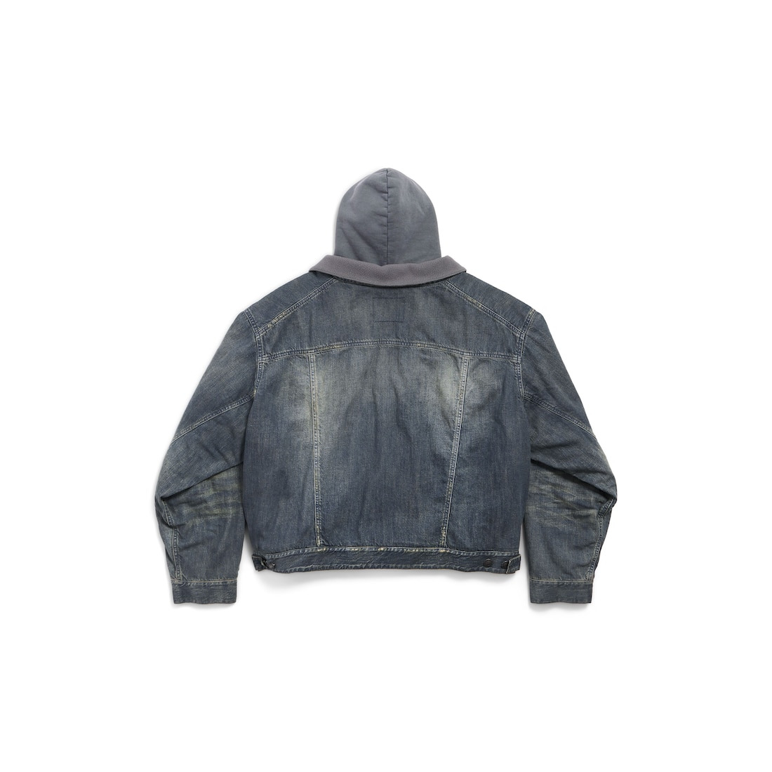 Men's Layered Lined Denim Jacket in Blue - 6