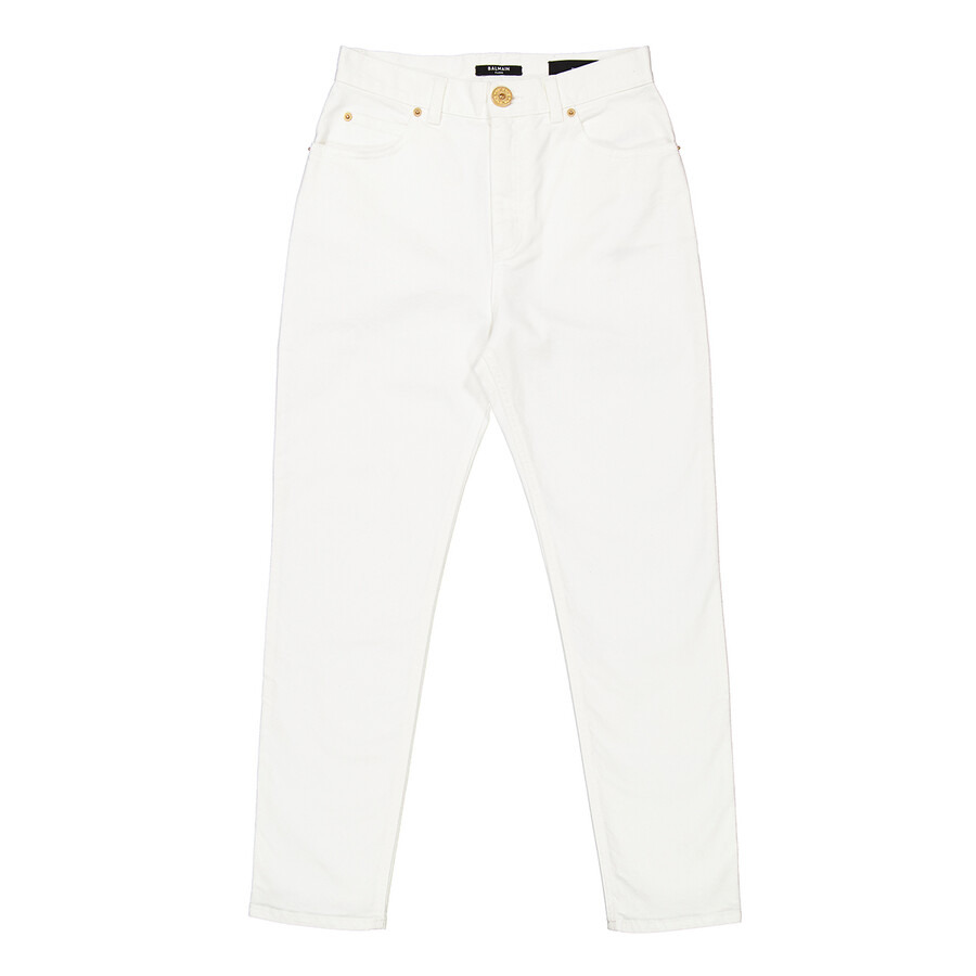 Balmain High Waist Slim Fit Jeans - 5