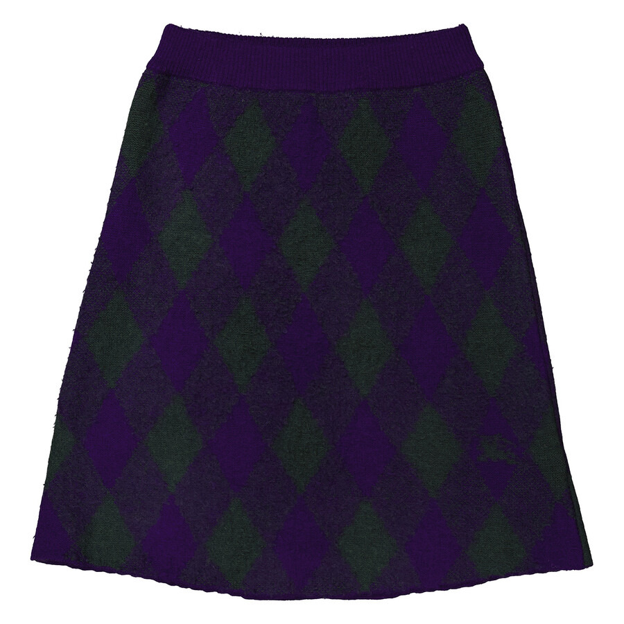 Burberry Argyle Skirt In Argyle Wool - 5