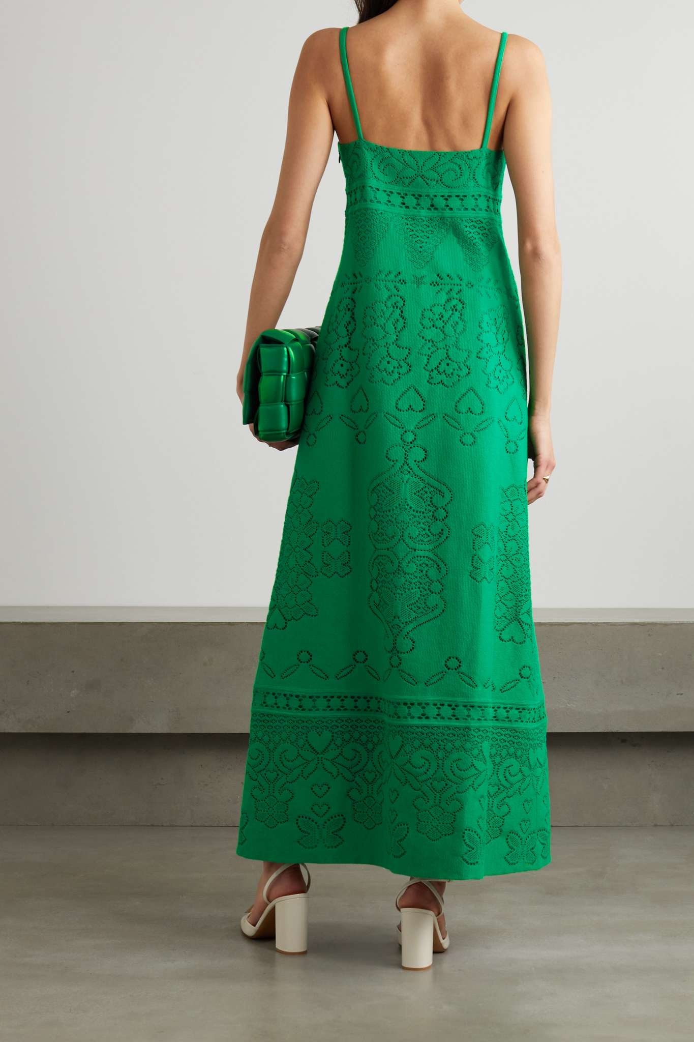 Crocheted cotton-blend maxi dress - 4