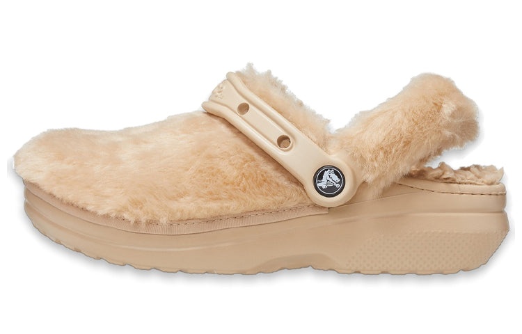 (WMNS) Crocs Classic Fur Sure Clogs 'Chai' 207303-212 - 2