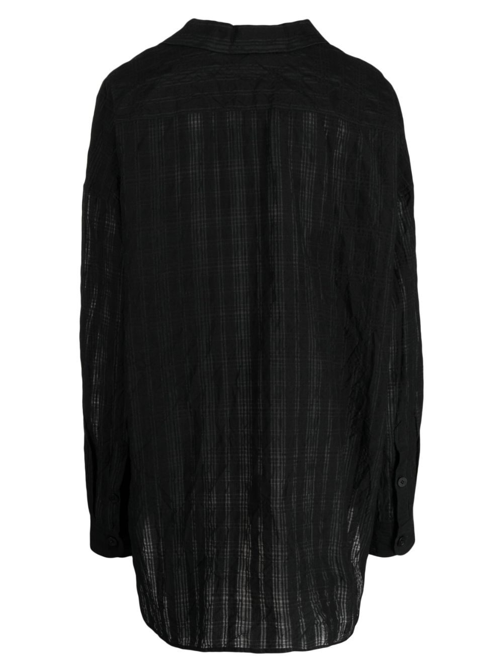 semi-sheer long-sleeve shirt - 2