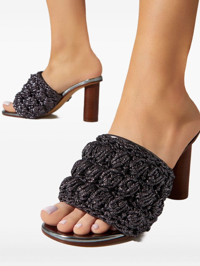 lurex-detail interwoven sandals 5