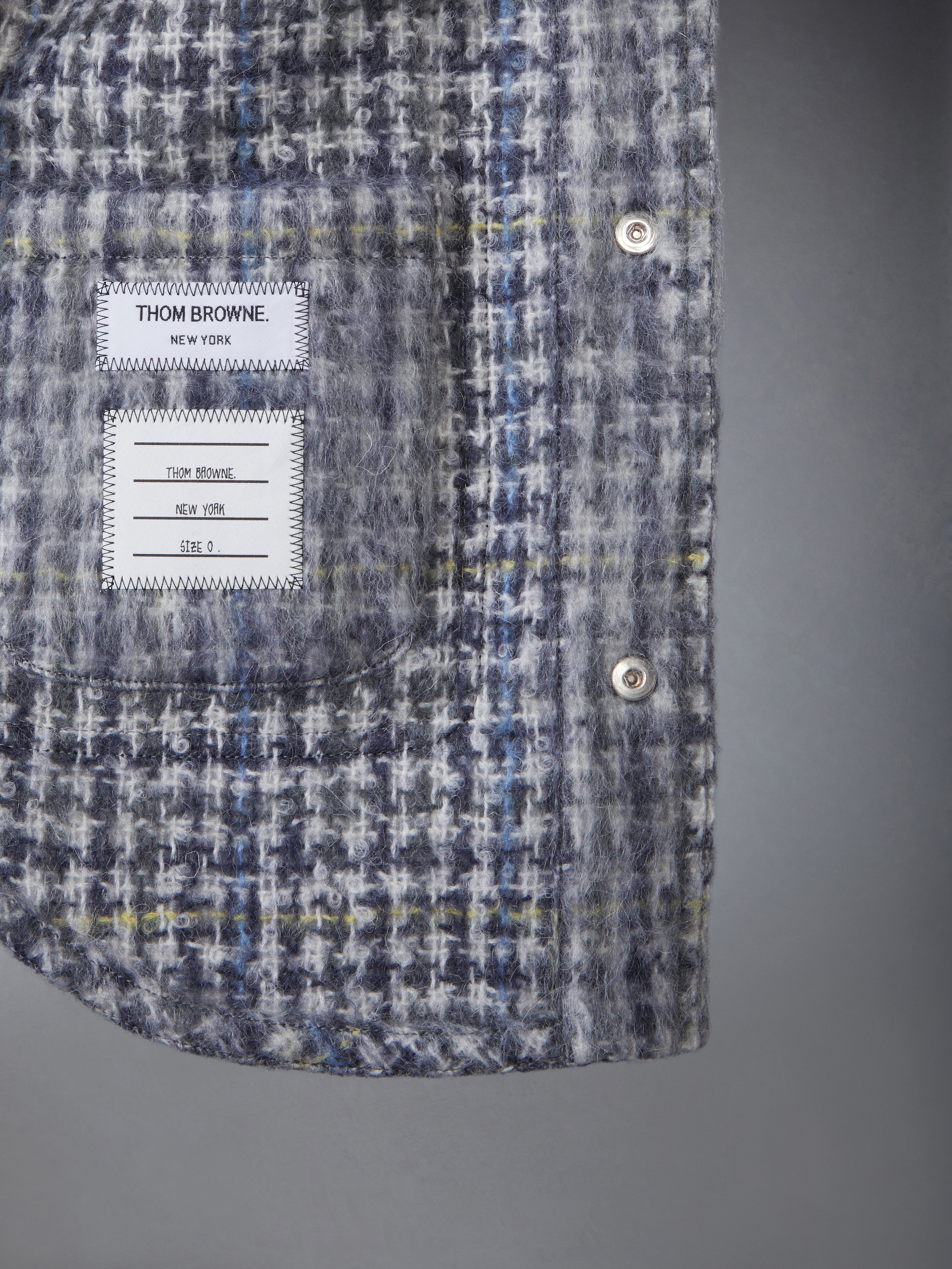 GUNCLUB CHECK HAIRY MOHAIR UTILITY JACKET - 6