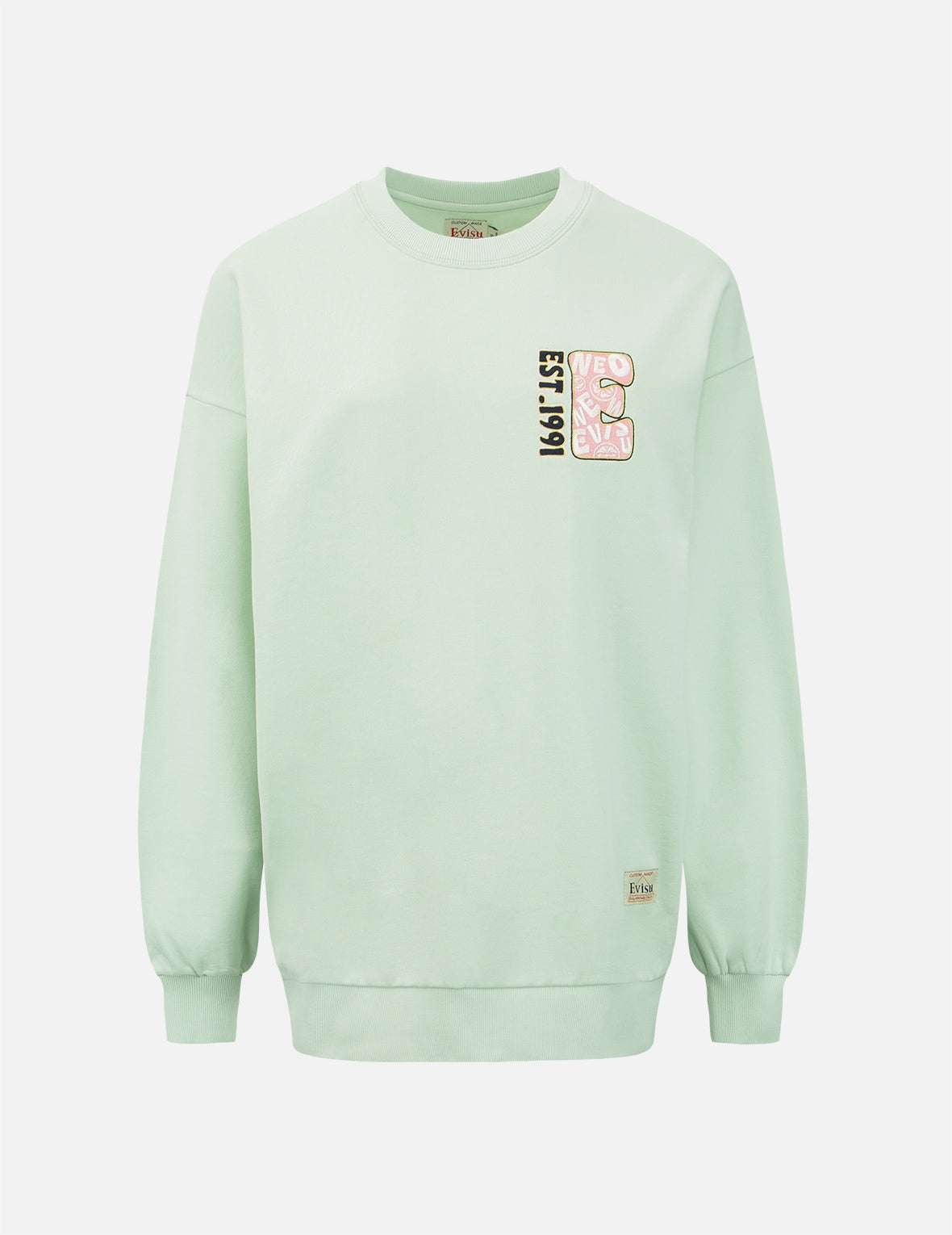 Zip-up Daruma and Fortune Cat Print Sweatshirt - 2