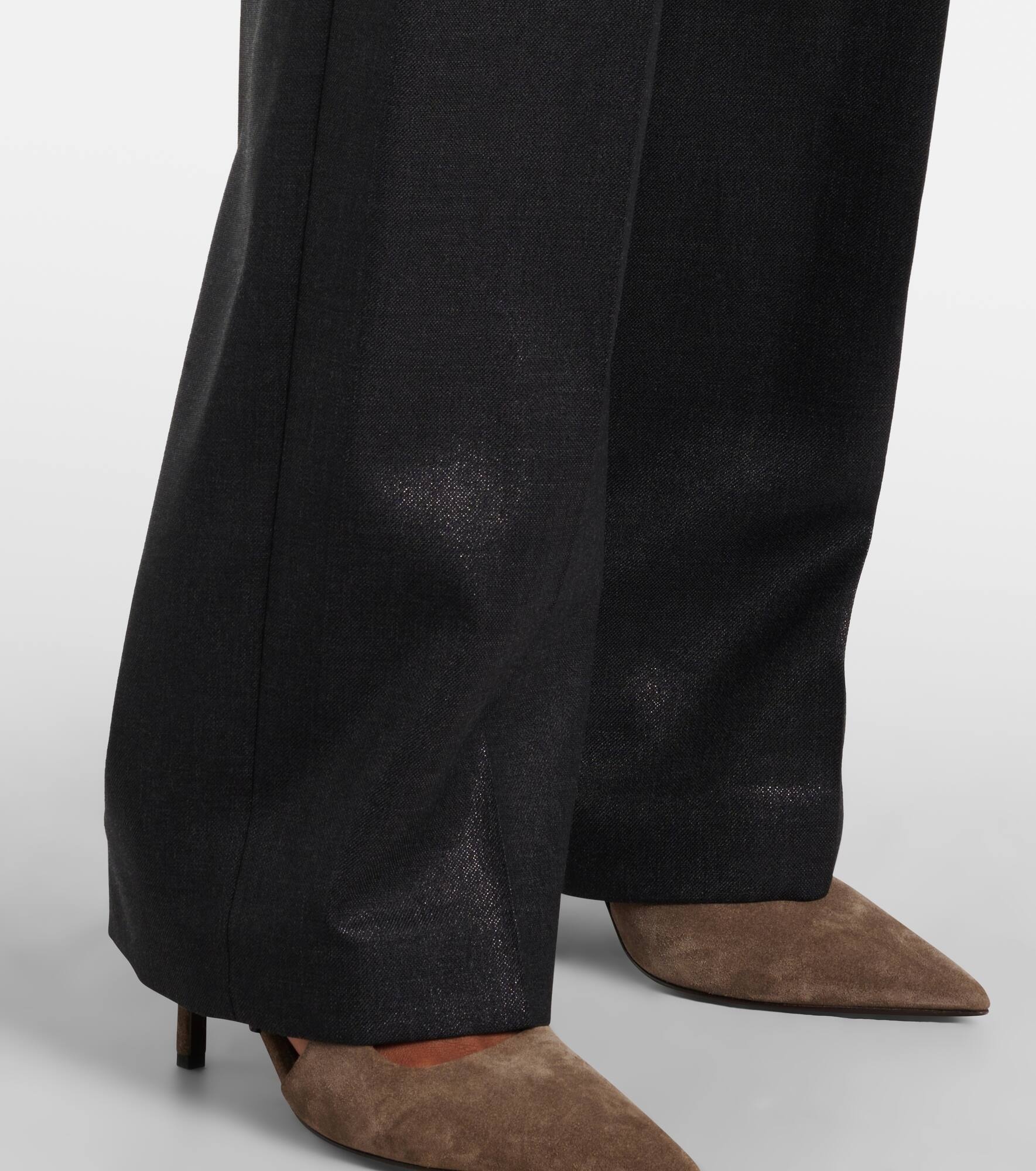 Wool-blend wide-leg pants - 5