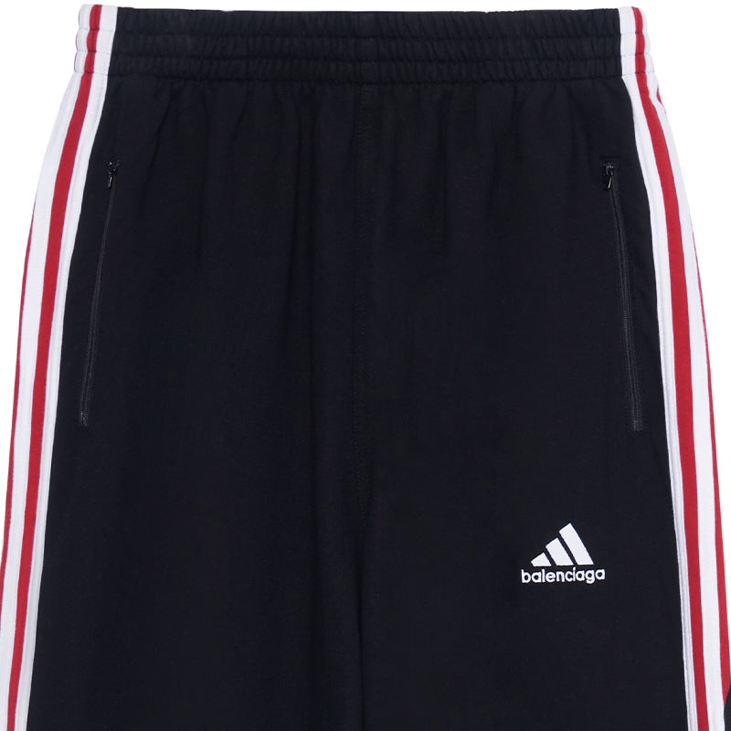Balenciaga x adidas Fleece Baggy Sweatpants 'Black White Red' 723970TNVN56278 - 6
