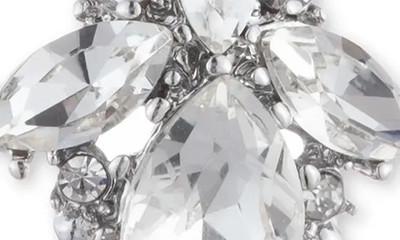 Marchesa Crystal Cluster Double Drop Earrings in Rhod/Crystal outlook