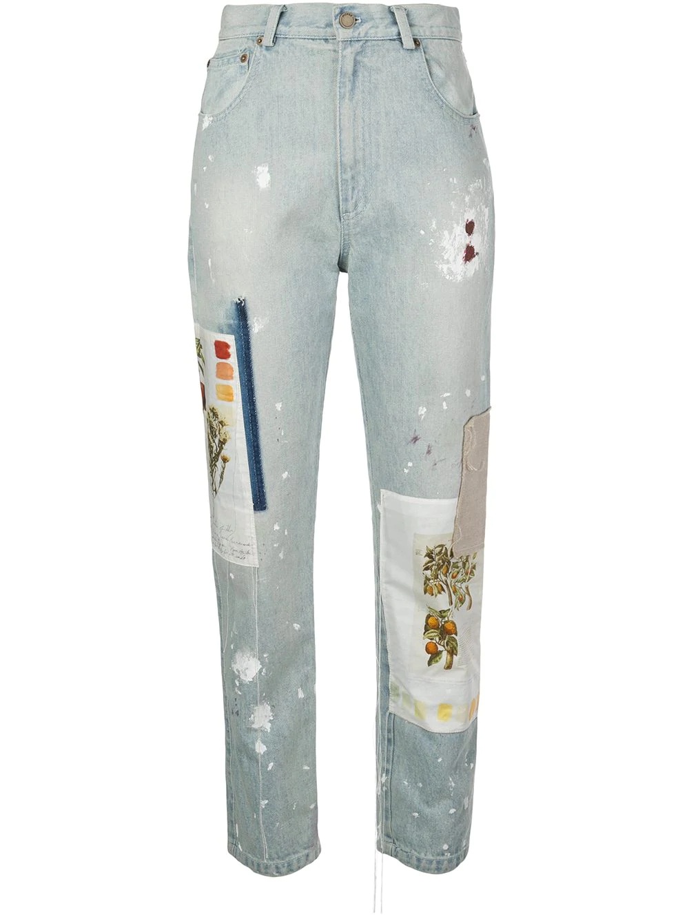 Batnical patchwork straight-leg jeans - 1