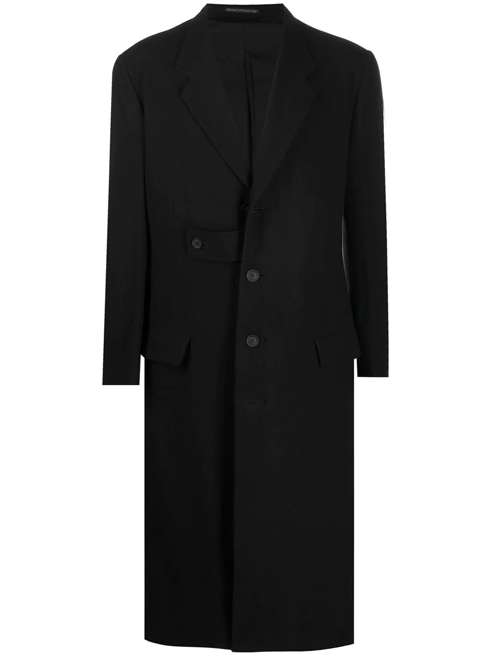 fine knit single-breasted coat - 1