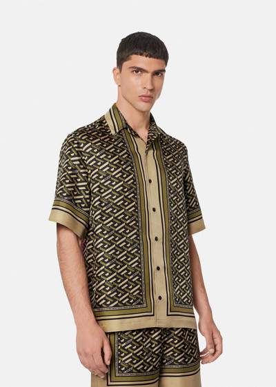 VERSACE La Greca Medusa Tag Silk Shirt outlook