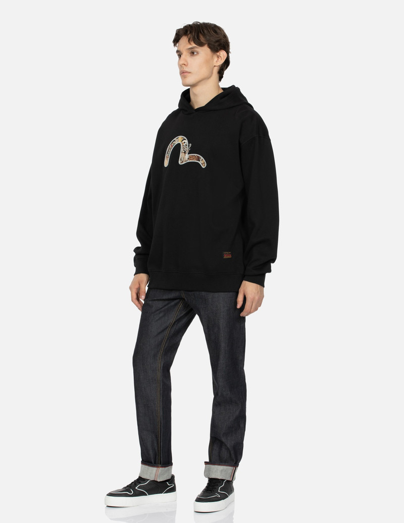 DEER AND TREASURE-PATTERN SEAGULL PRINT LOOSE FIT HOODIE 3