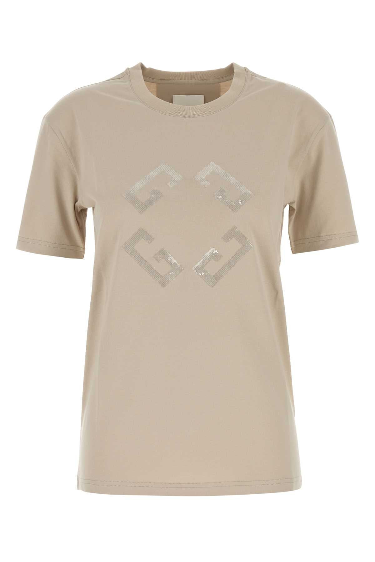 Givenchy Women Sand Cotton T-Shirt - 1