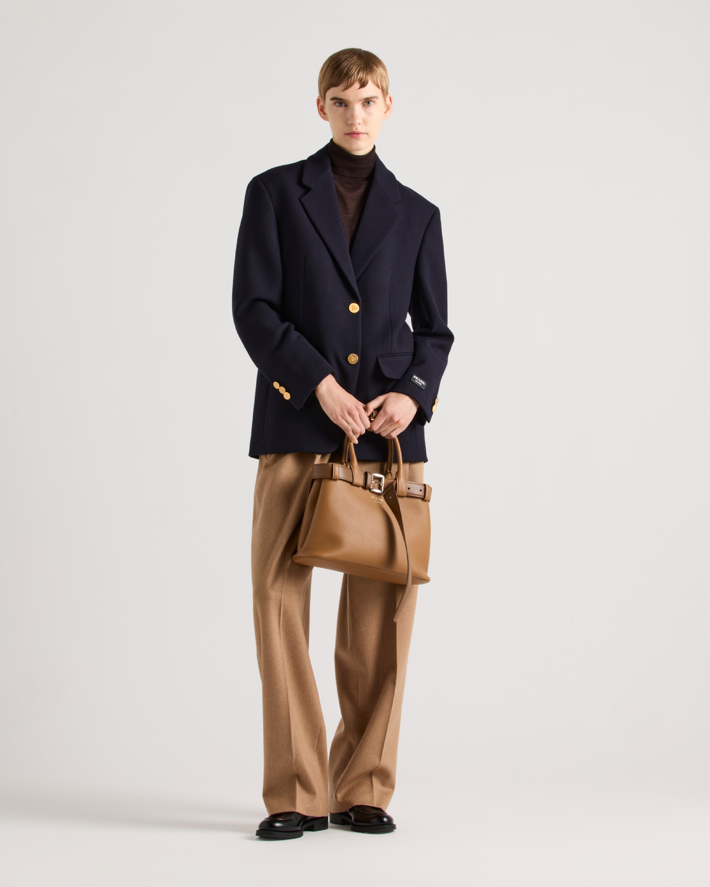 Single-breasted wool faille jacket - 2