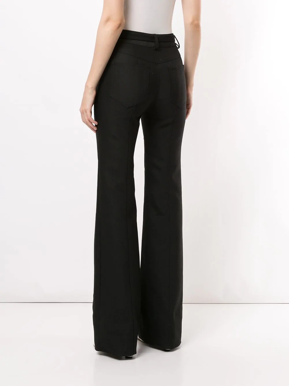 tailored flared high~waisted trousers - 4