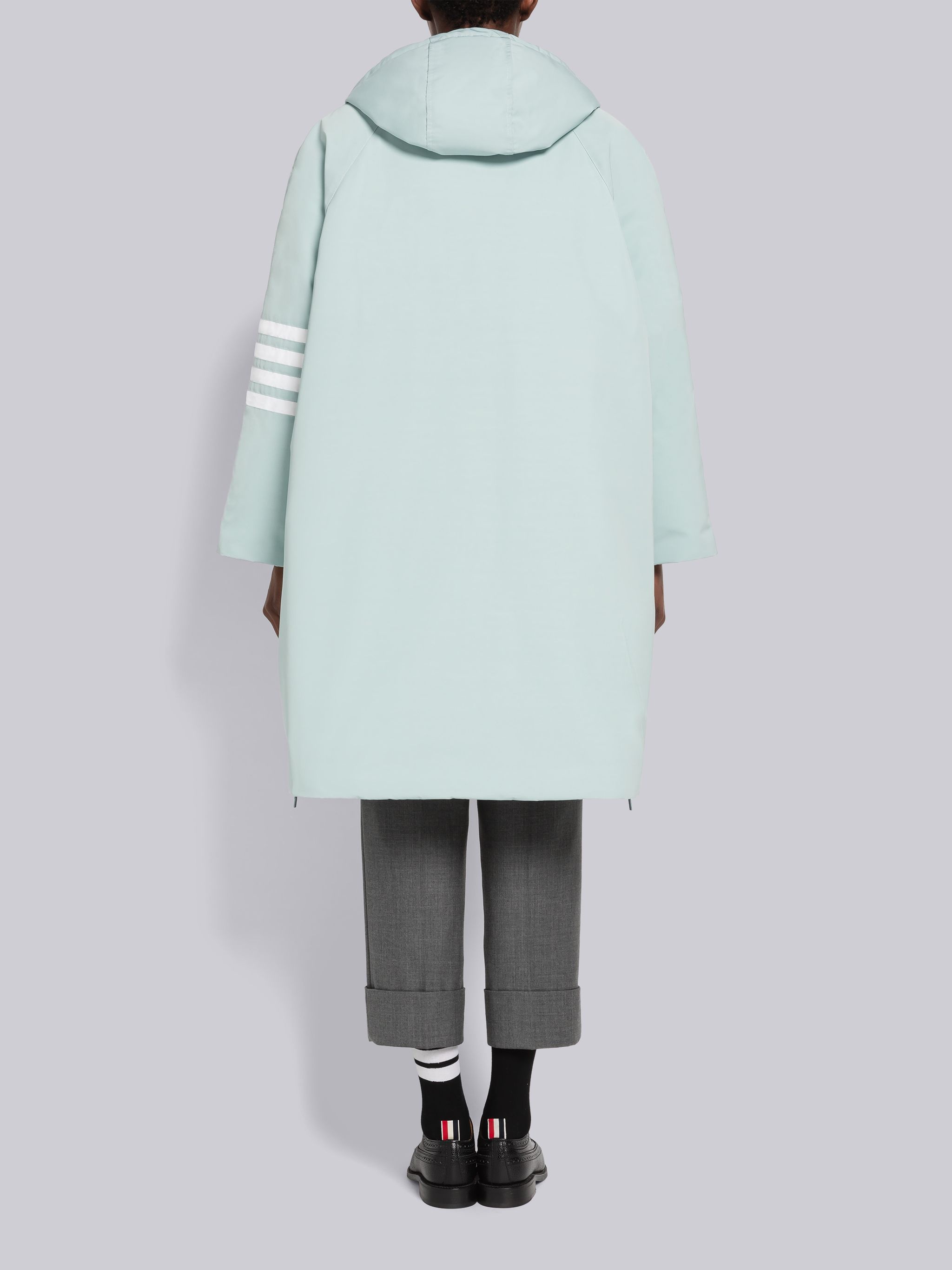 Tech Faille Oversized 4-Bar Down Football Parka - 3