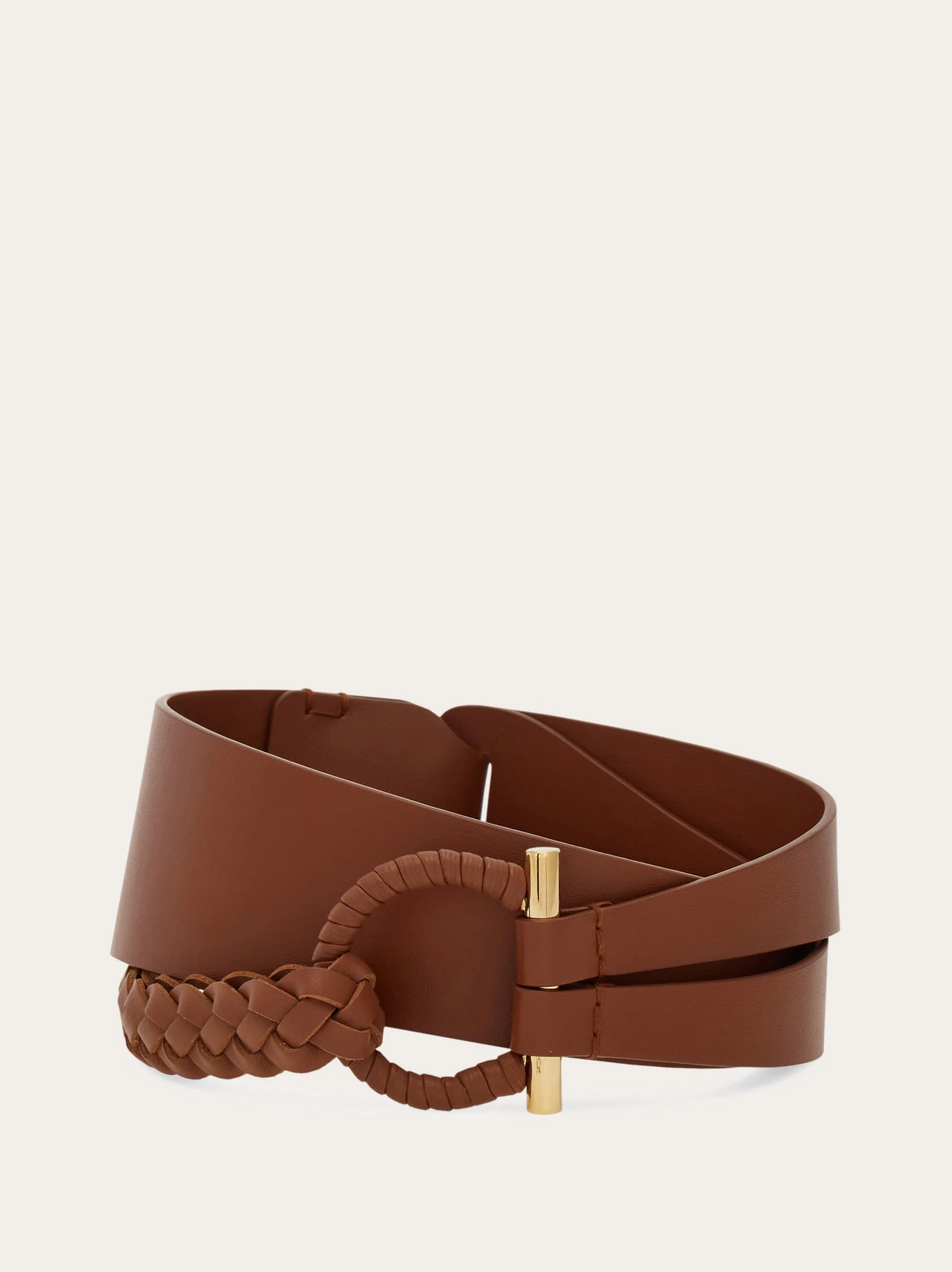Covered Gancini fixed belt - 1