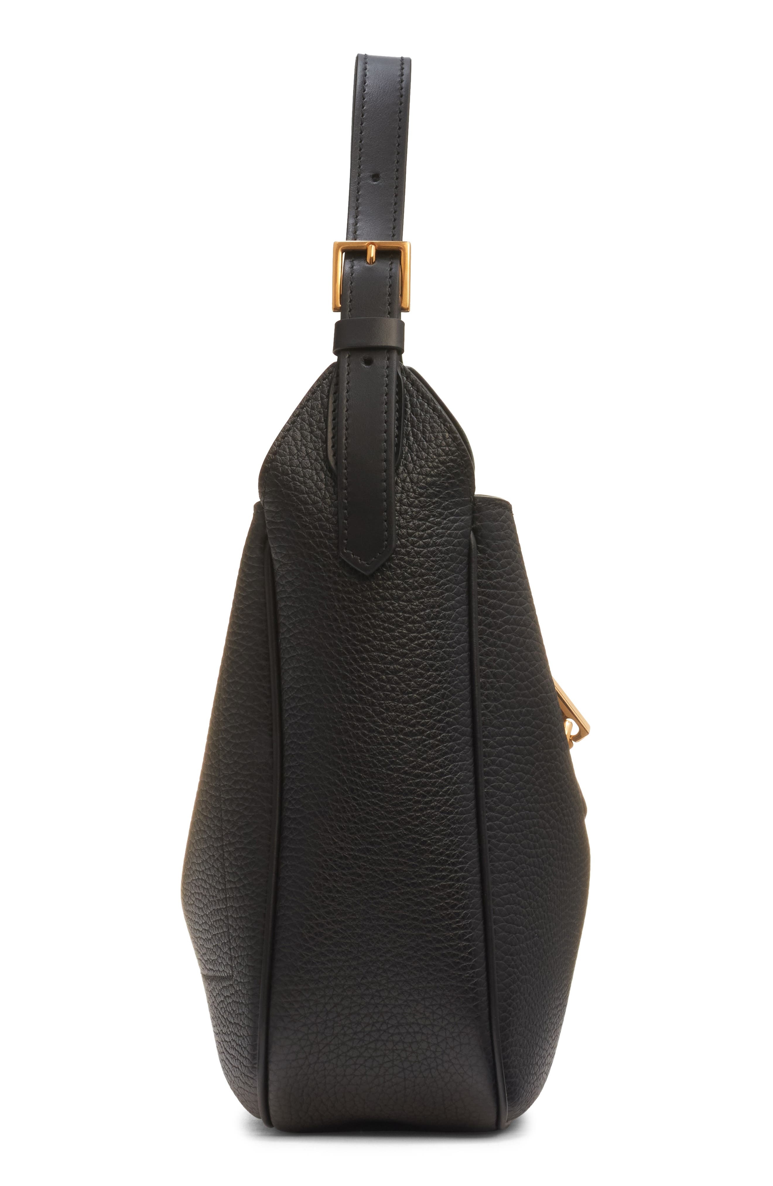 TOM FORD Small Monarch Leather Hobo Bag in 1N001 Black at Nordstrom - 6