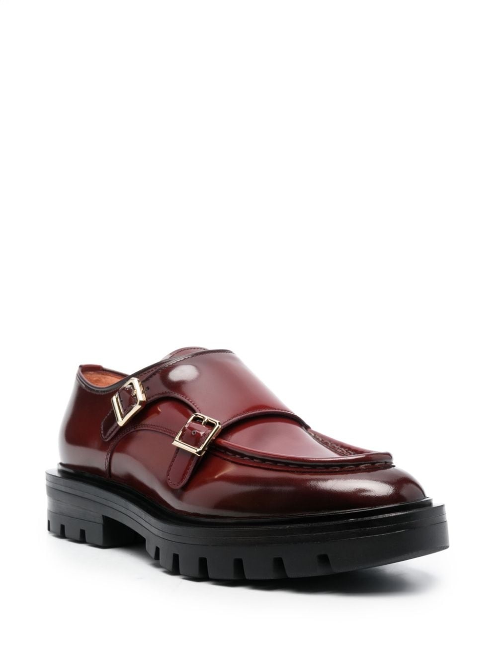 chunky leather loafers - 2