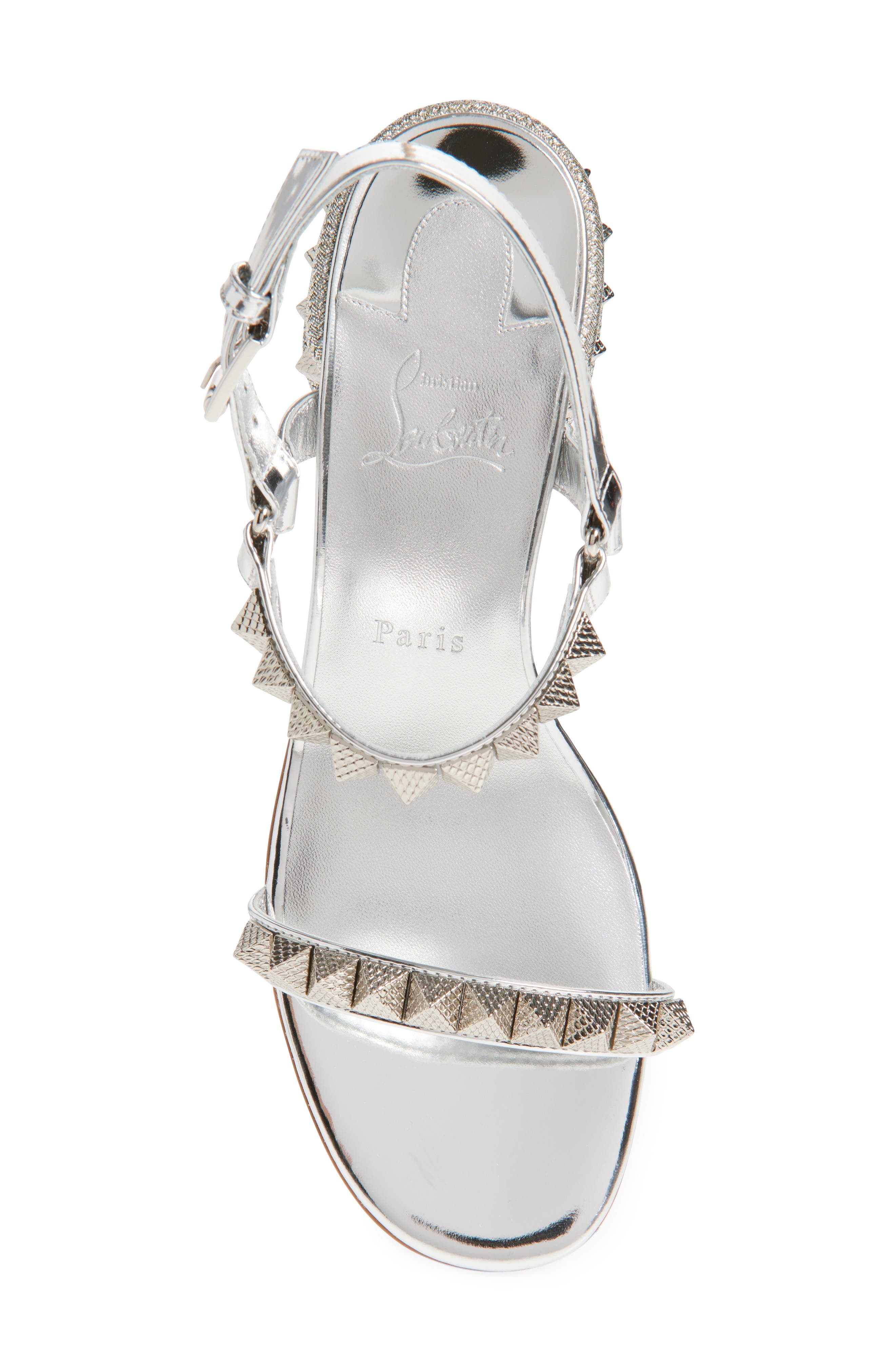 Christian Louboutin Pyrasand Sandal in Silver at Nordstrom - 5