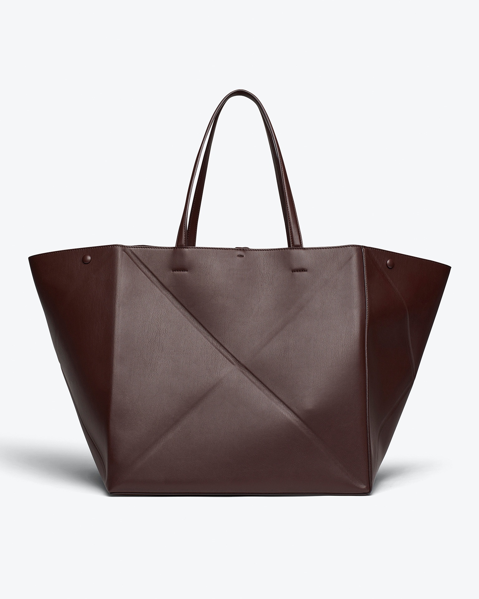 THE ORIGAMI TOTE LARGE - Alt-nappa tote - Coffee bean - 3