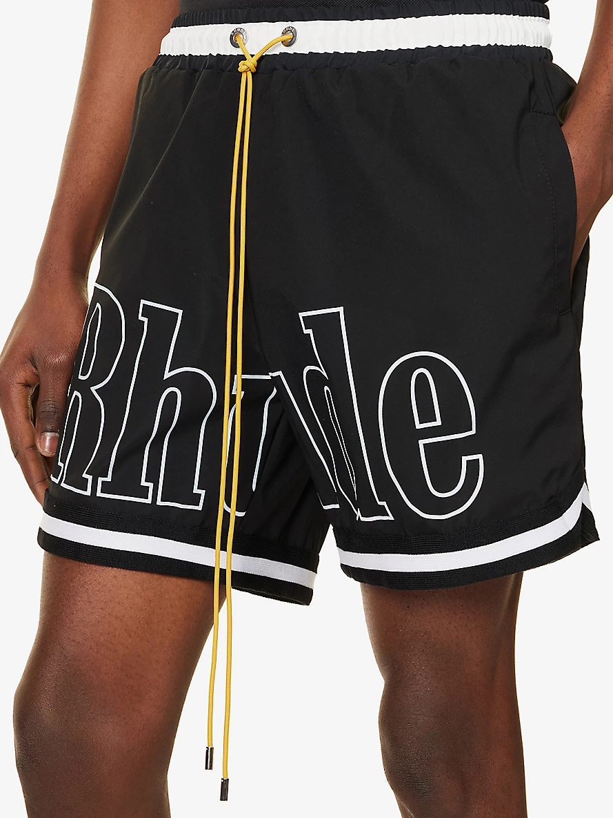 Basketball brand-print woven shorts - 5