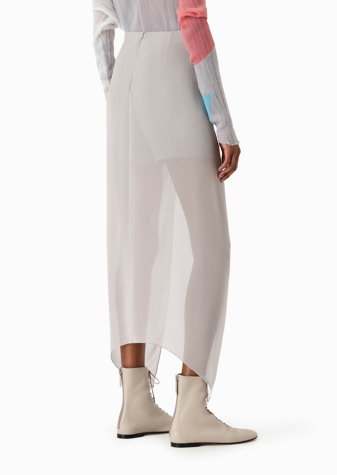 Draped silk shorts - 3