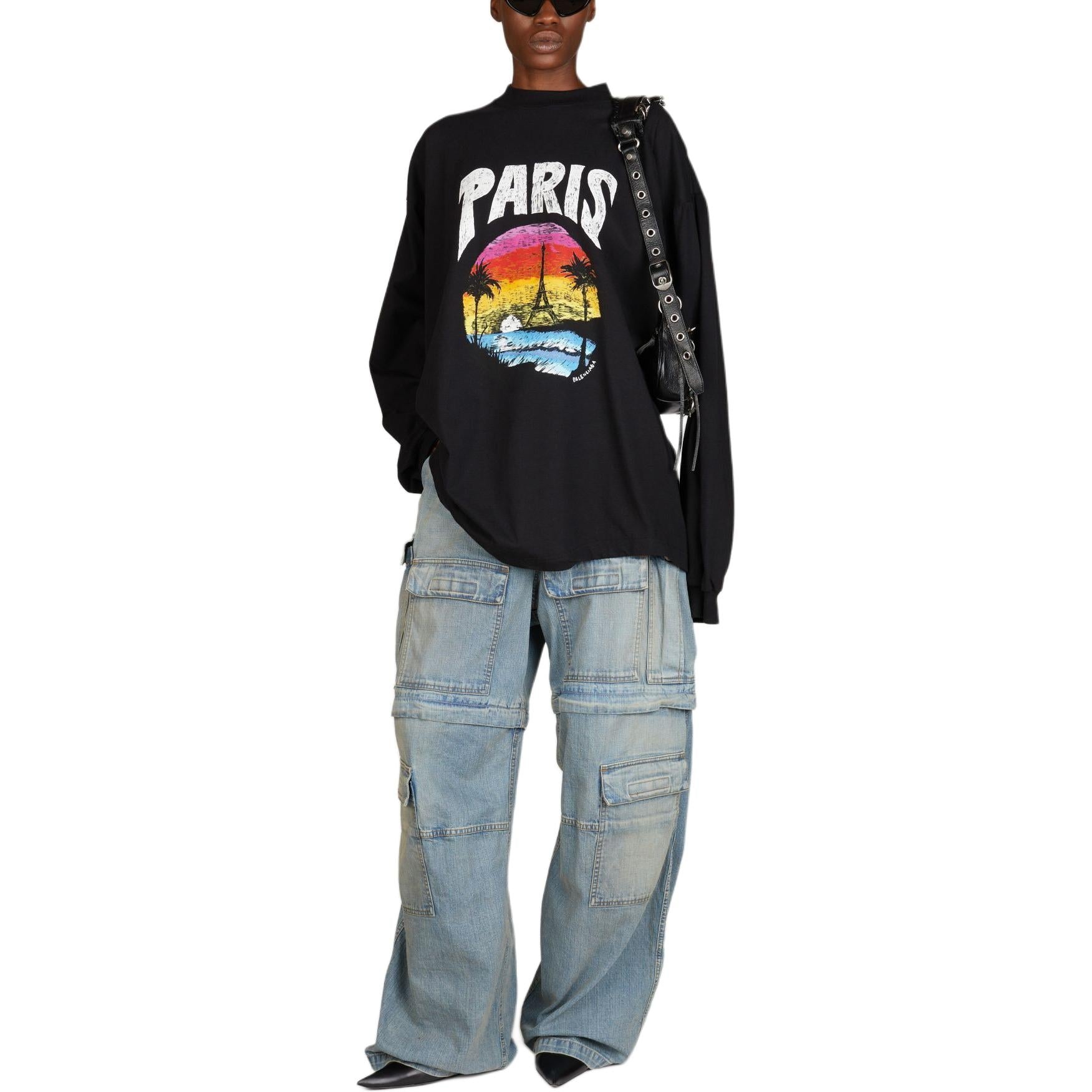 (WMNS) Balenciaga 24SS Zipper Type 2Way Denim Cargo Pants 'Blue' 773759TPW534868 - 6