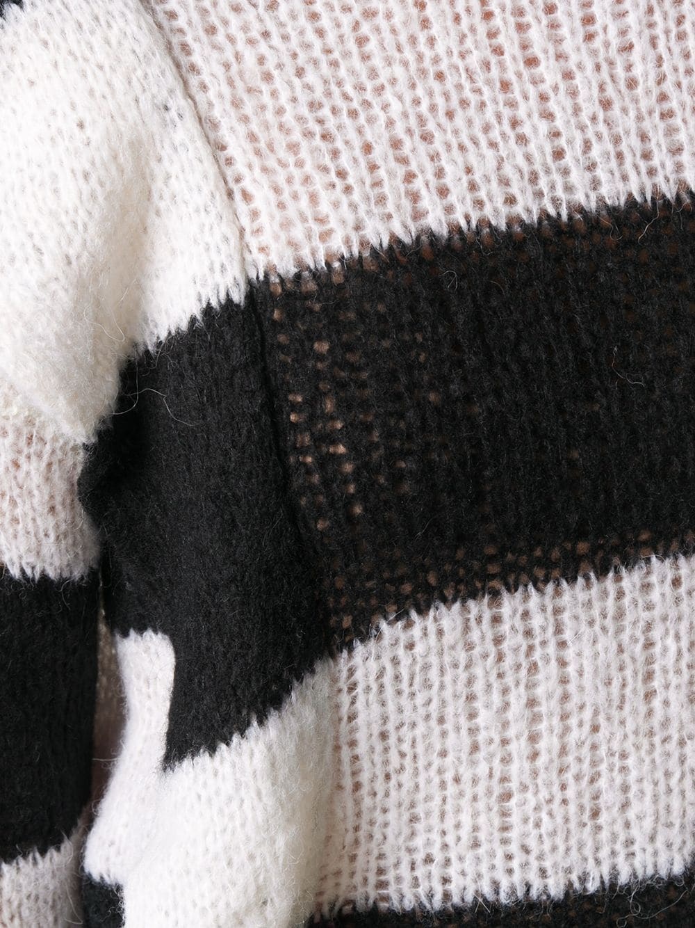 horizontal-stripe ruffle-detail jumper - 5