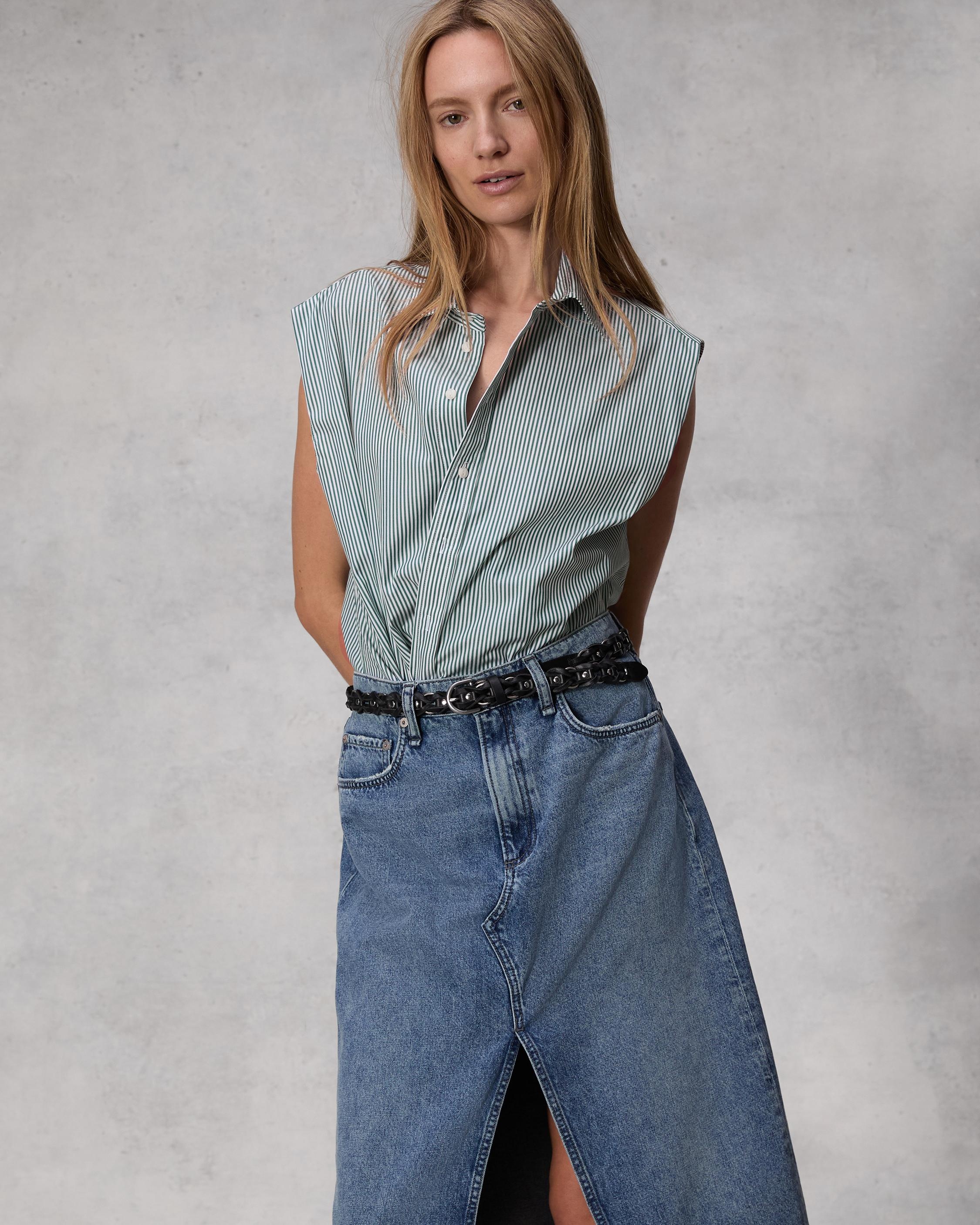 Indiana Cotton Poplin Sleeveless Shirt
Relaxed Fit Button Down - 7