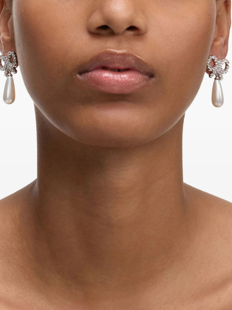 self-portrait Self-portrait Bow Pearl-embellishment Earrings outlook