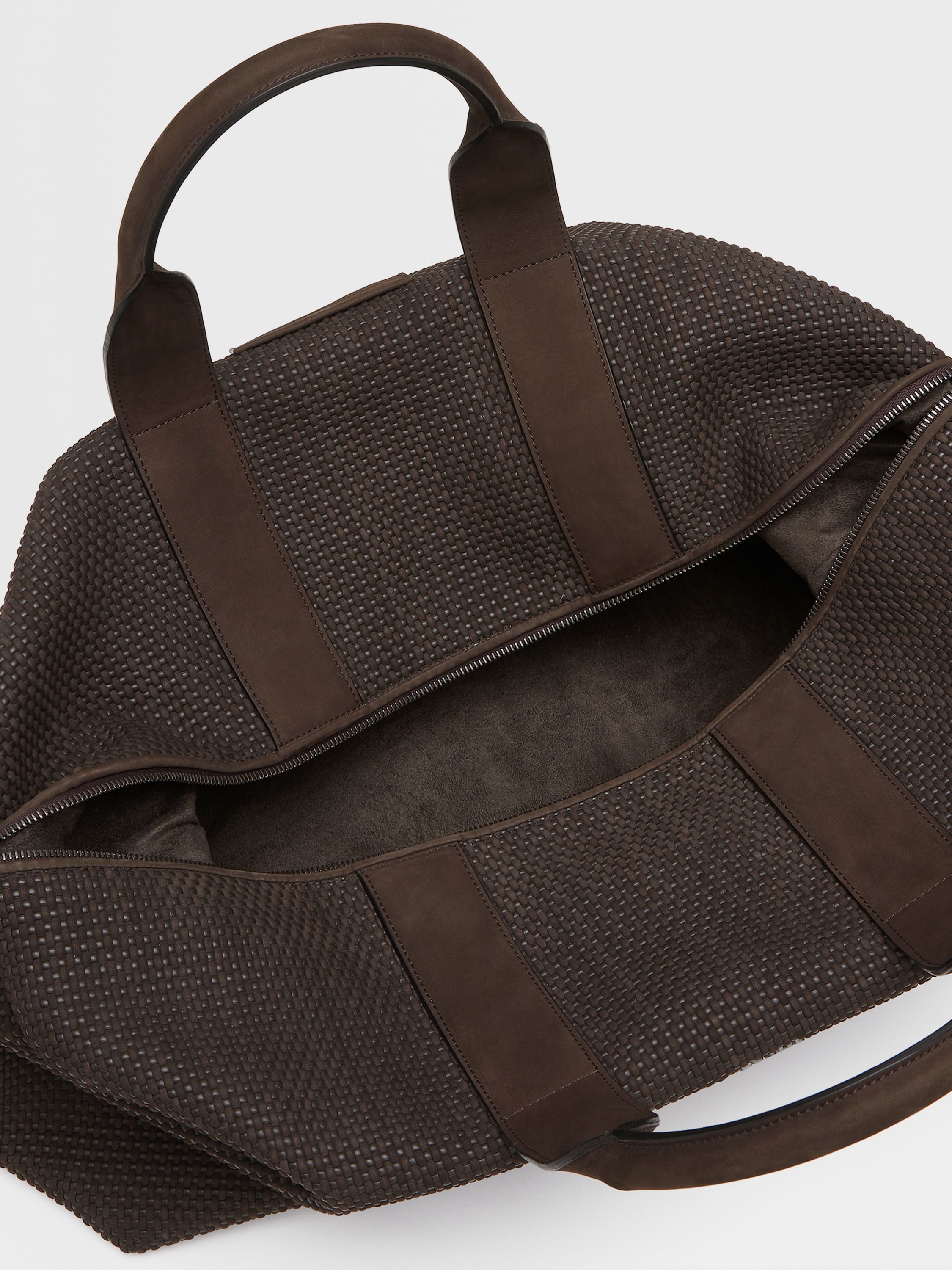 DARK BROWN PELLETESSUTA™ NUBUCK HOLDALL - 4