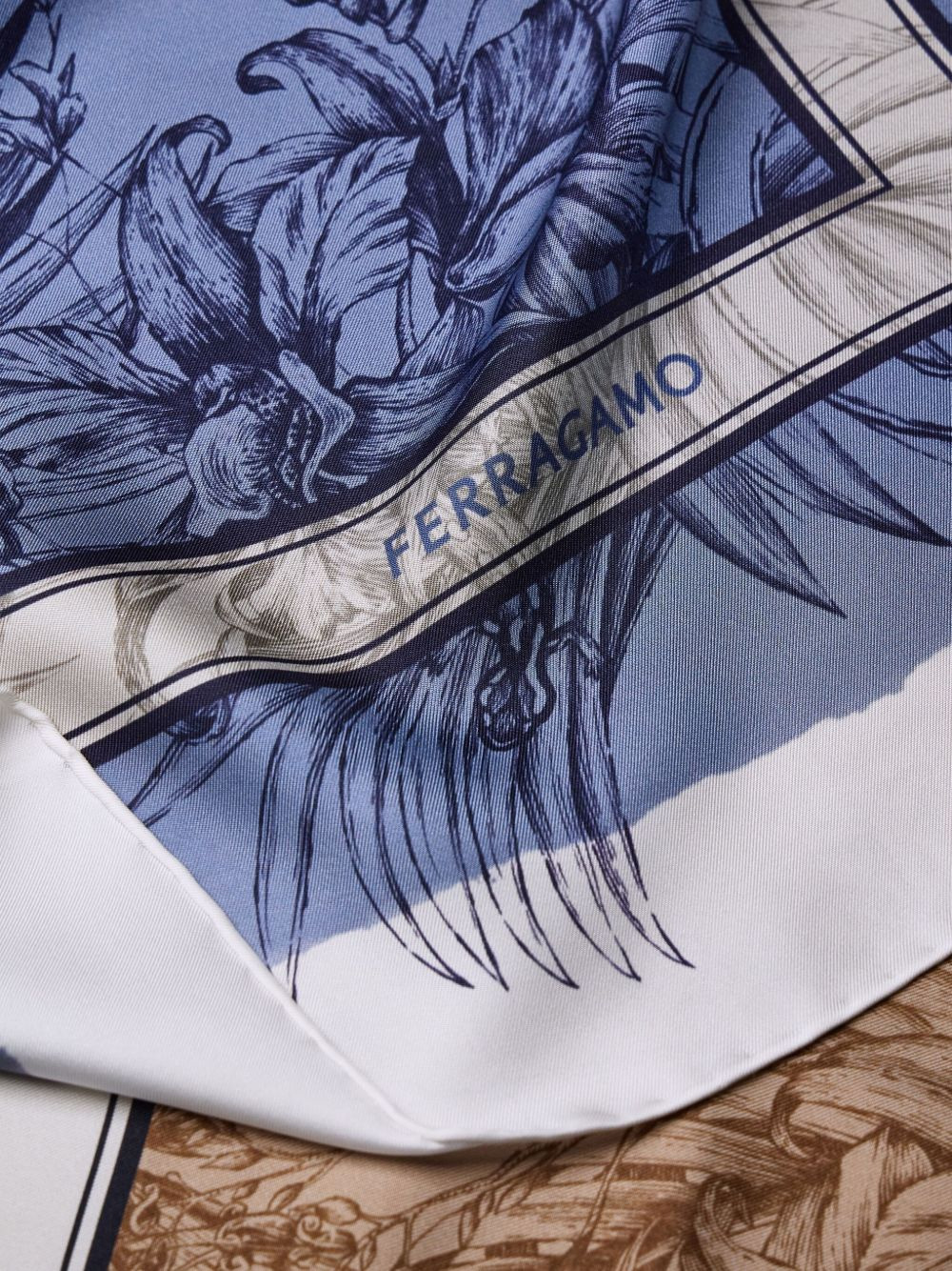 floral-print silk scarf - 2