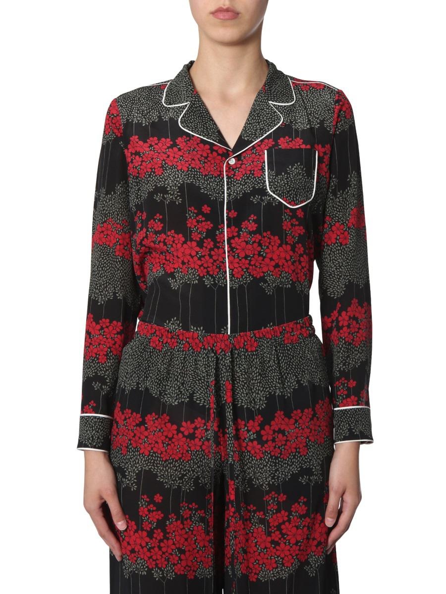 RED VALENTINO SHIRT WITH DREAMING PEONY PRINT - 1