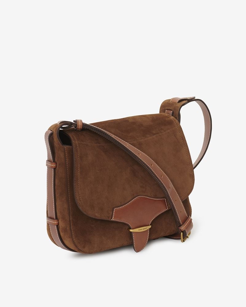 BOTSY BIG BESACE SATCHEL BAG IN SUEDE - 5