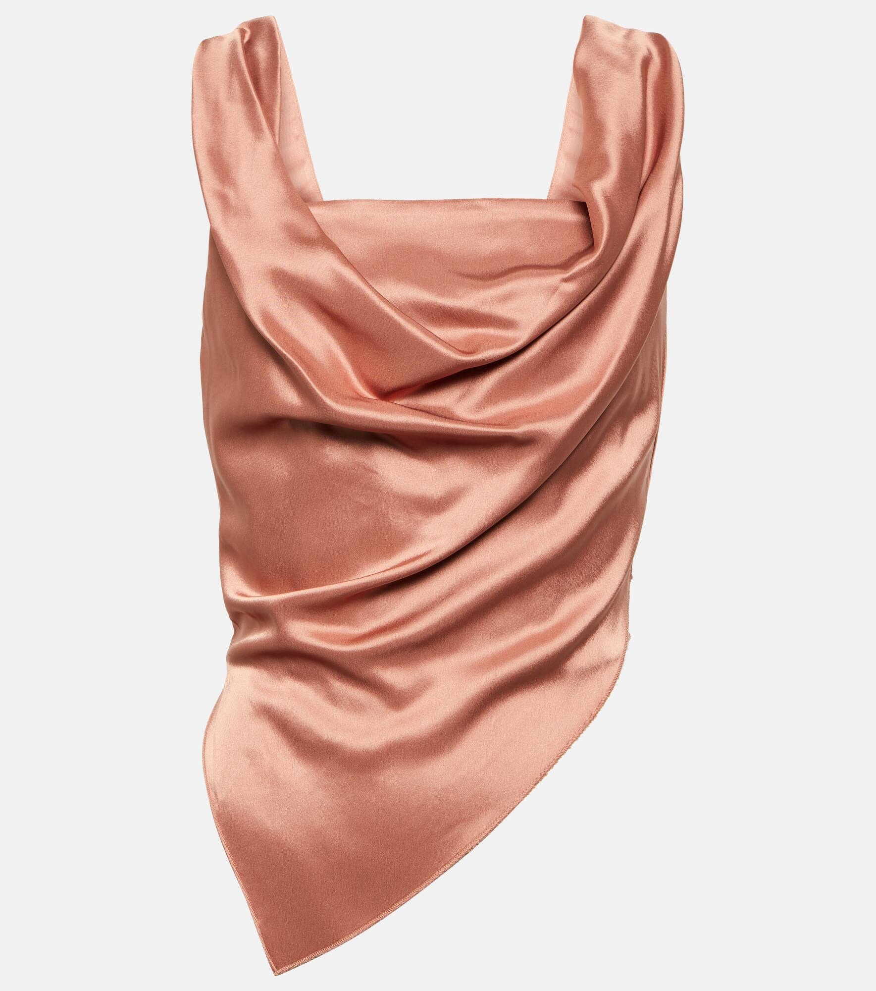 Petra draped satin top - 1