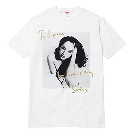 Supreme SS17 Sade Tee White Character Printing Short Sleeve Unisex SUP-SS17-09 - 1