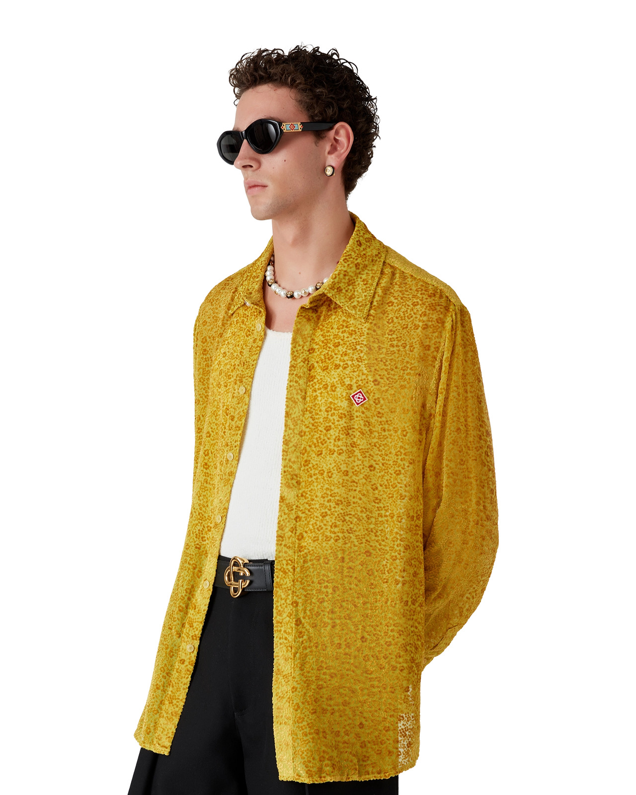 Floral Devoré Silk Shirt | Casablanca Paris - 4